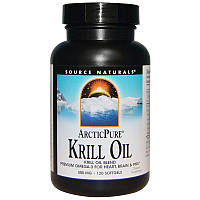 Source Naturals, ArcticPure, крилевый жир, 500 мг, 120 мягких желатиновых капсул