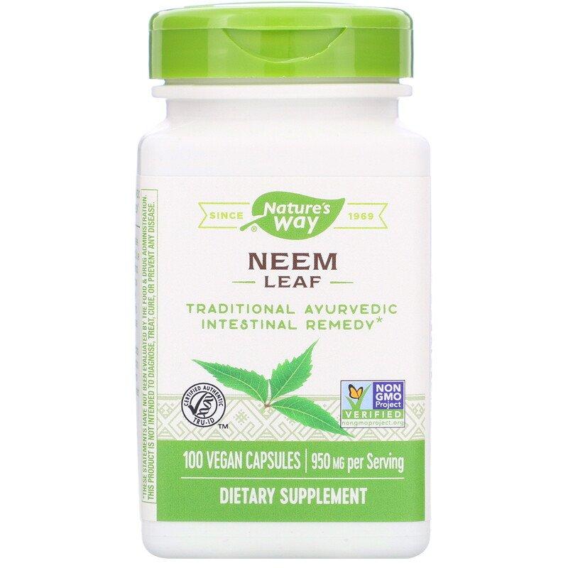 Nature's Way, Нім (лист) Neem Leaf для очищення організму від хвороб, 950 mg, 100 веганів капсул