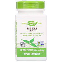 Nature's Way, Ним (лист) Neem Leaf для очистки организма от болезней, 950 mg, 100 веган капсул