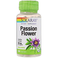 Solaray, Пасифлора, Страстоцвіт 350 мг, 100 рослинних капсул