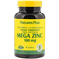 Nature's Plus, Мега цинк, 100 мг, 90 таблеток