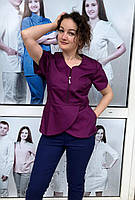 Модна оригінальна і незвичайна медична жіноча куртка укорочена у формі тюльпана, р. 42-52.