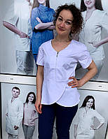 Модна оригінальна і незвичайна медична жіноча куртка укорочена у формі тюльпана, р. 42-52.