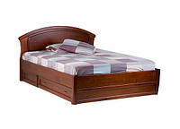 Деревянная двуспальная кровать с выдвижными ящиками АМЕЛИЯ
