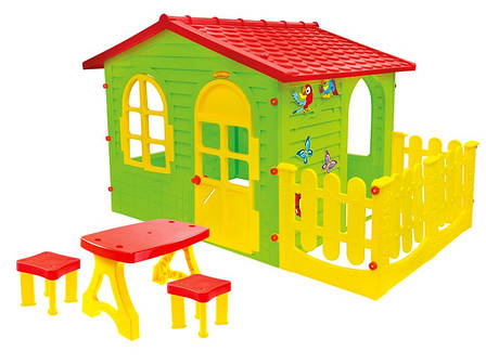 Будиночок дитячий пластиковий Mochtoys з терасою та столиком 1004, фото 2