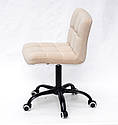 Крісло Arno - Office BK бежевий велюр (оксамит) В-1005 на колесах з регулюванням висоти на чорній базі, фото 2