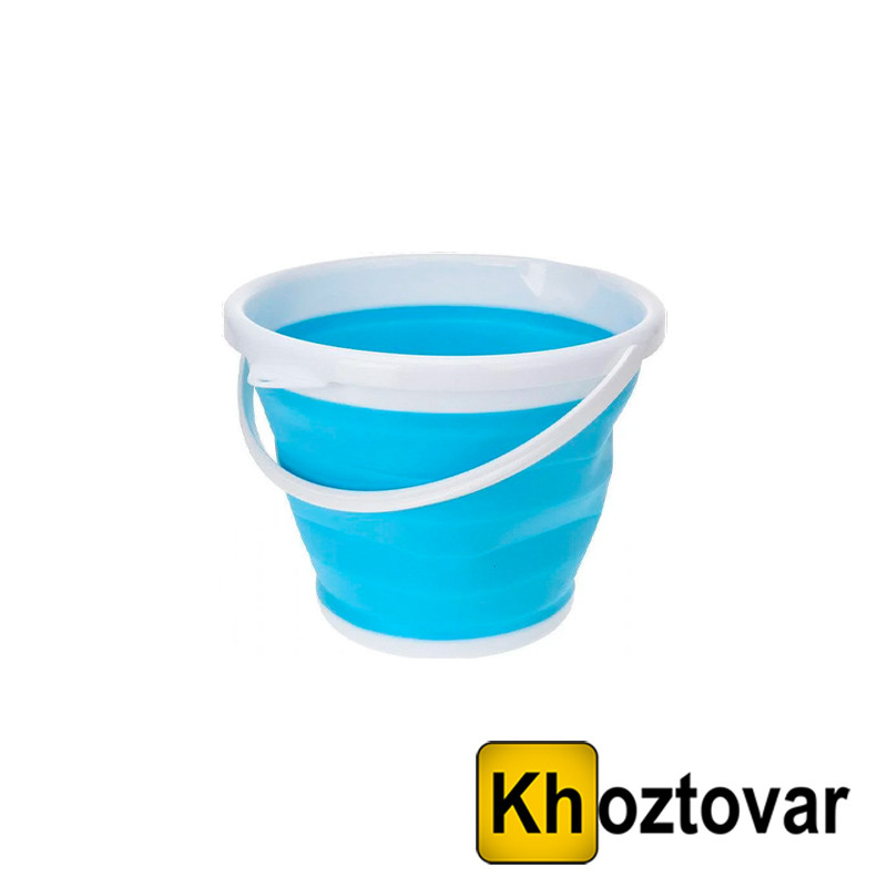 Складане силіконове туристичне відро Collapsible Bucket ⁇ 5 л, фото 1