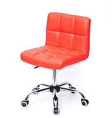 Крісло Arno CH - Office червоний екокожа 1007 на колесах з регулюванням висоти на базі хромованою