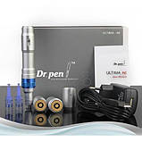 Дермапен Dr. pen Ultima А6 з двома акумуляторами, безкоштовна доставка+ гиалуронка, 0,25 мм - 3,00 мм, фото 3