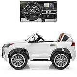 Дитячий електромобіль Джип Lexus 570 M 3906EBLR-1 PRO повний привід 4WD Білий, фото 4