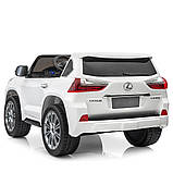 Дитячий електромобіль Джип Lexus 570 M 3906EBLR-1 PRO повний привід 4WD Білий, фото 6