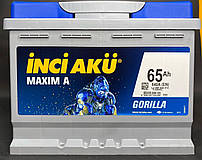 Акумулятор Inci Aku MaximA Gorilla 65Ah/640A R+ автомобільний (Інджі Акю) L2 065 064 013 АКБ Туреччина НДС