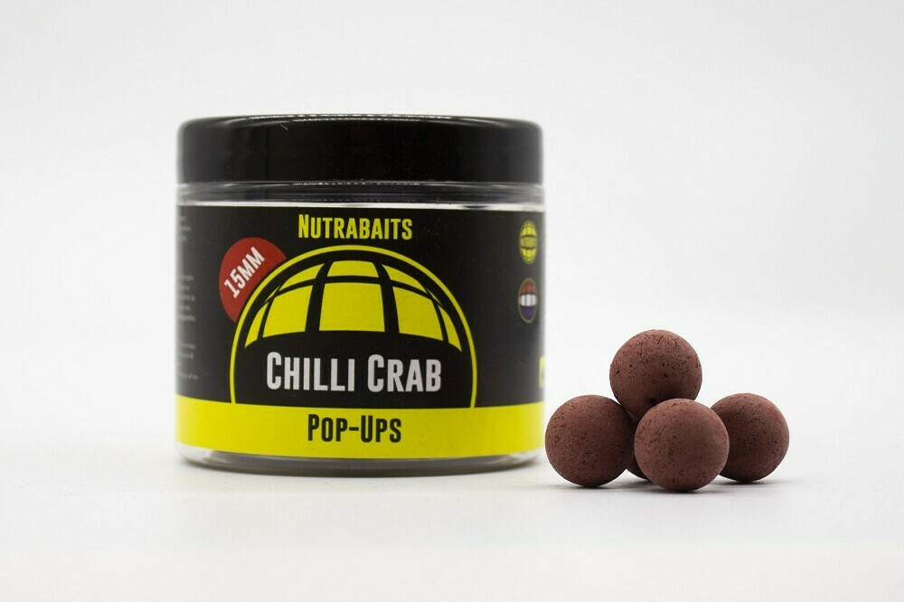 Бойли плаваючі Nutrabaits Chilli Crab Pop-Ups (гострий краб) 15mm, фото 1