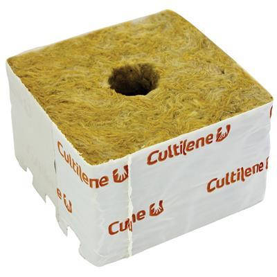 Кубики мінеральної вати Cultilène 10x10 см з маленьким отвором 28/35 мм, фото 1