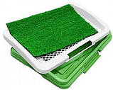 Лоток для собак з травою Puppy Potty Trainer Pad зелений, фото 4