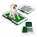 Лоток для собак з травою Puppy Potty Trainer Pad зелений, фото 6