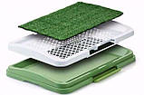 Лоток для собак з травою Puppy Potty Trainer Pad зелений, фото 3