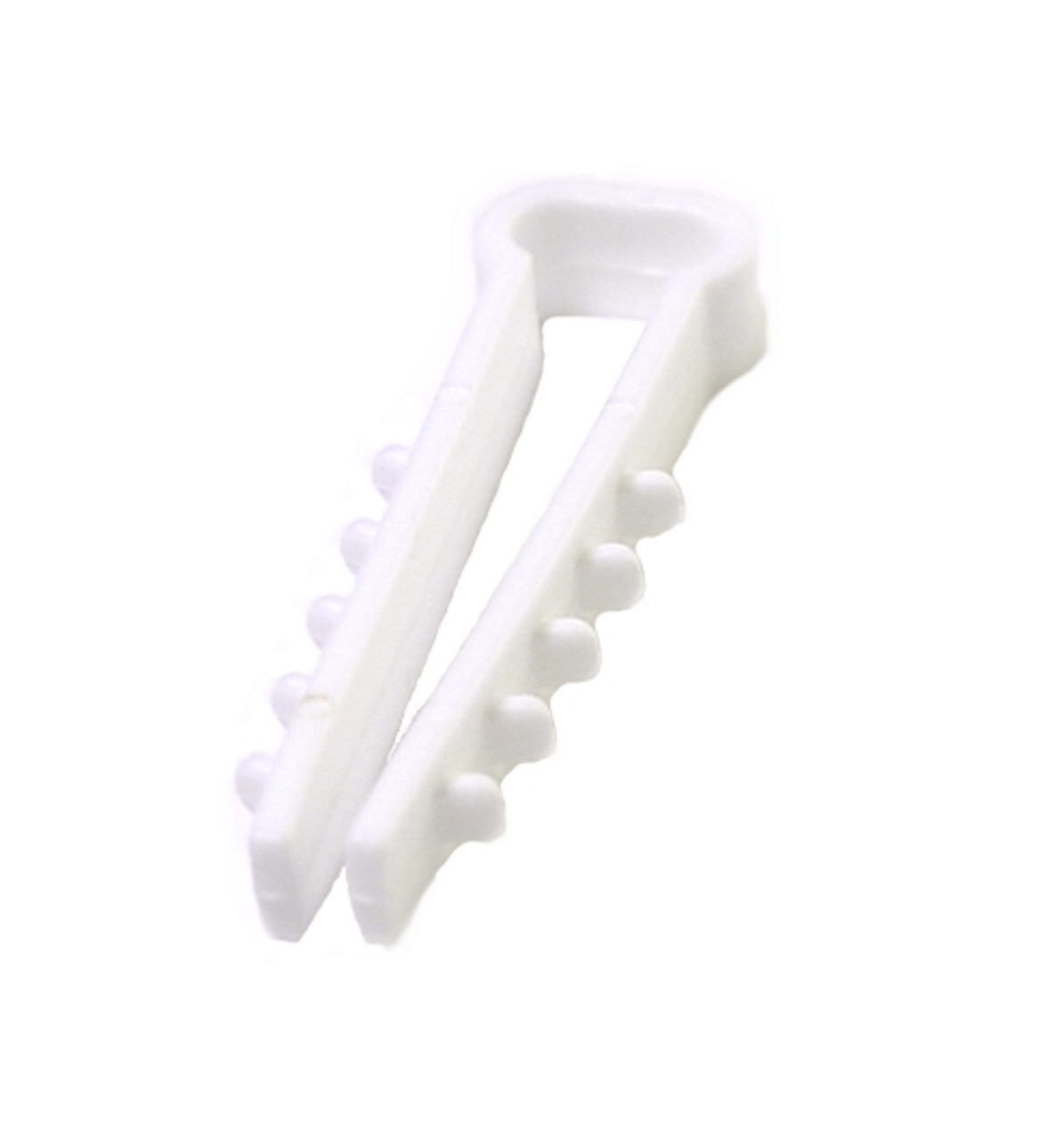 Дюбель-зажим для плоского кабеля 8х5мм ''ялинка'' 8-0510 білий (100шт), фото 1