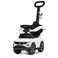 Каталка толокар з батьківською 2в1 Volkswagen T-Roc 651-1 (музика, світло, підсклянник), фото 3