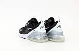 Женские и мужские кроссовки Nike Air Max 270 черные с белым 36-40р. Живое фото (топ ААА+), фото 3
