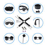 Інтимні іграшки для дорослих Секс іграшки для дорослих Іграшки БДСМ набори 12 предметів (чорний з червоним), фото 4