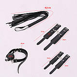 Інтимні іграшки для дорослих Секс іграшки для дорослих Іграшки БДСМ набори 12 предметів (чорний з червоним), фото 3