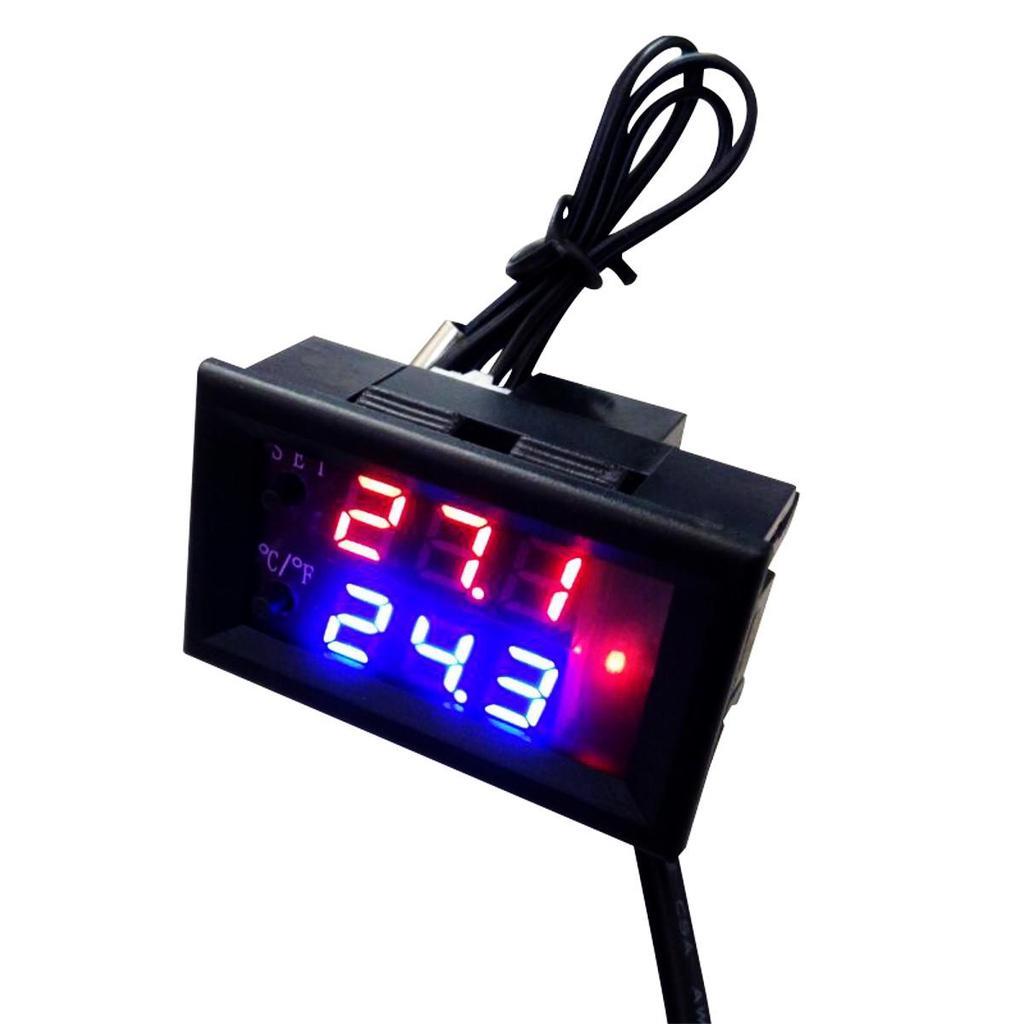 Цифровий Терморегулятор DC12V XD-2048 індикатор 0,56" червоно-синього світіння, врізне виконання