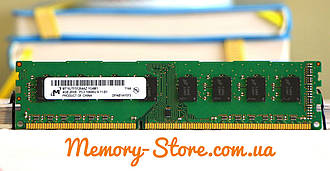 Оперативна пам'ять для ПК Micron DDR3 4Gb 2Rx8 PC3-10600 1333MHz, Intel та AMD, б/в