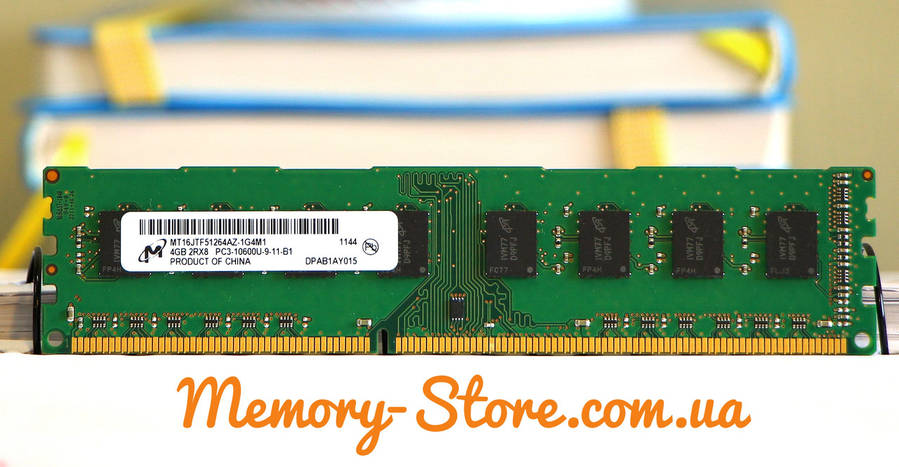 Оперативна пам'ять для ПК Micron DDR3 4Gb 2Rx8 PC3-10600 1333MHz, Intel та AMD, б/в, фото 1
