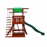 Дитячий майданчик ігровий Babyland-5 дерев'яний комплекс вуличний будиночок із гіркою гойдалкою скелеолзка пісочниця, фото 7