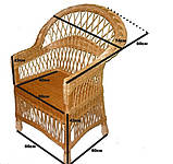 Набір плетених меблів із лози 2 крісла + стілець, фото 3