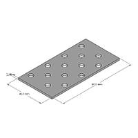 Пластина пряма перфорована 40х80х2,0 мм