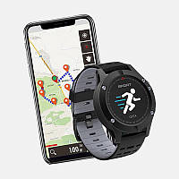 Спортивные часы JETIX F5 с GPS трекером и пульсометром (Black Grey)