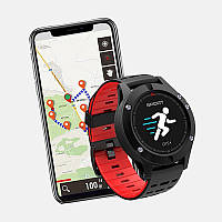 Спортивные часы JETIX F5 с GPS трекером и пульсометром (Black Red)