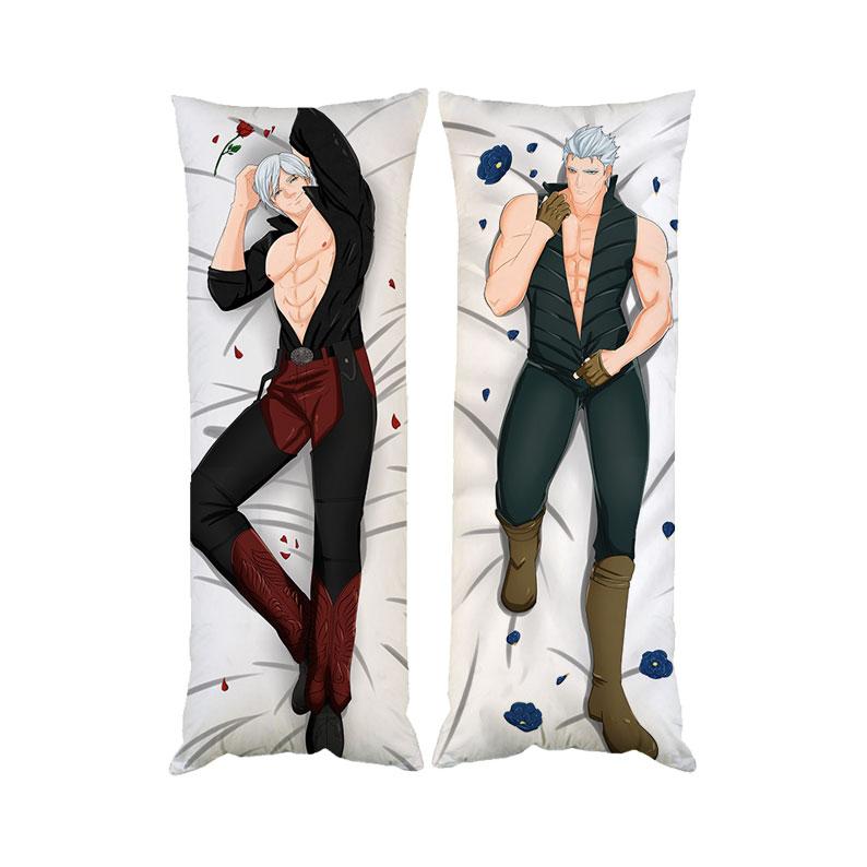 Подушка дакімакура Devil May Cry Данте та Вергілій декоративна ростова подушка для обіймання