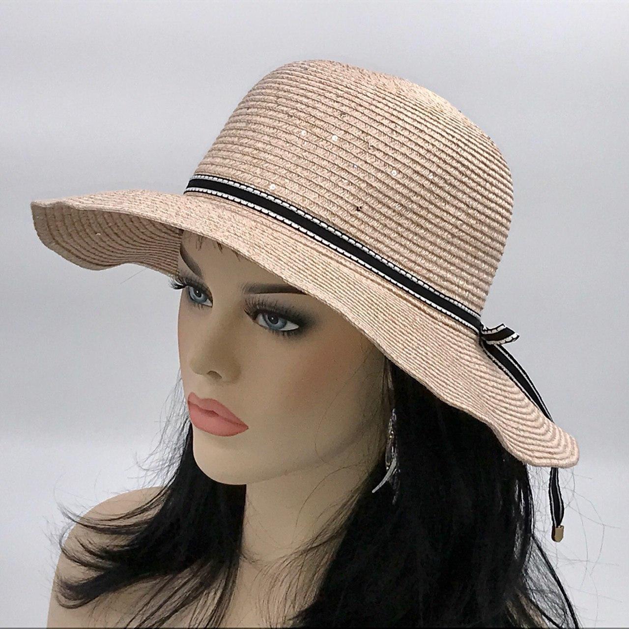 Капелюх із паєтками (пудрова)