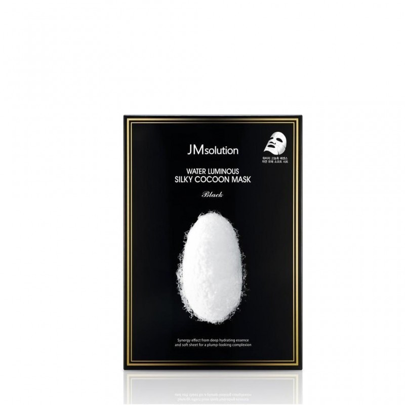 Маска для пружності шкіри з протеїнами шовку JMsolution Water Luminous Silky Cocoon Mask Black, фото 1