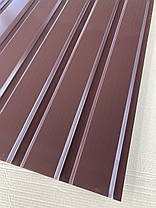 Профнактил для забору, колір: шоколад ПС-20, 0,30 мм; висота 1.5 метра ширина 1,16 м, фото 3