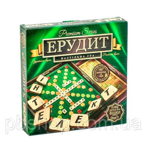 Настільна гра Ерудит 2в1 РОС+УКР 110 фішок, скрабл