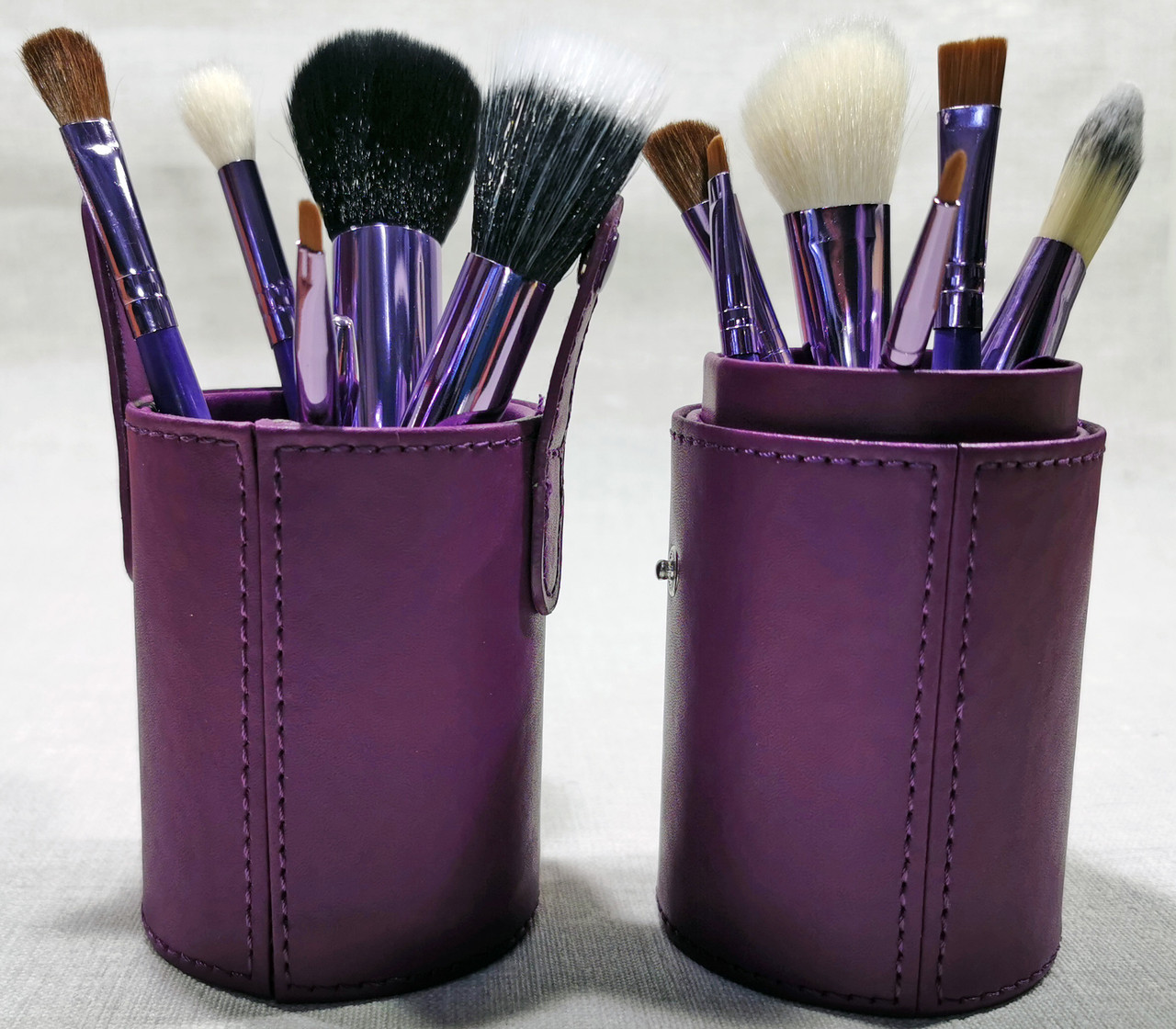 ОПТом Набір кистей 12 штук Фіолетові в тубусі