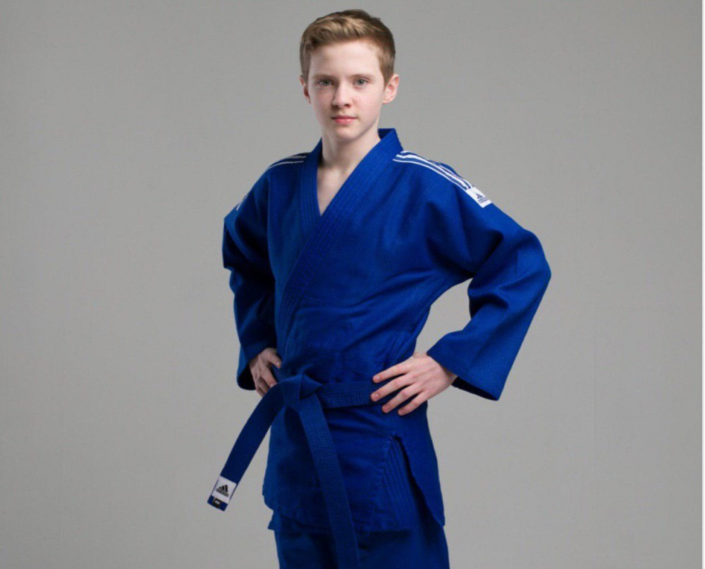 Кимоно для дзюдо детское и взрослое синее Adidas Training J500 ...