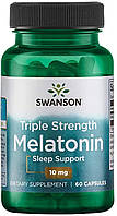 Мелатонін потрійної сили, Swanson 10 мг, 60 капс, Swanson