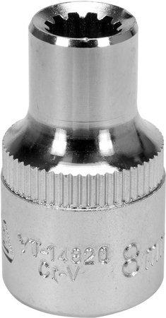 Головка торцева "Spline" 1/2" коротка YATO 8 мм