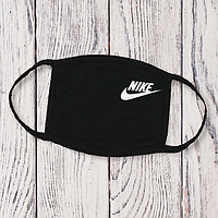 Двухслойная маска с эмблемой Nike трикотажная Защитная маска фильтрующая принт Найк трикотаж Размер универсал