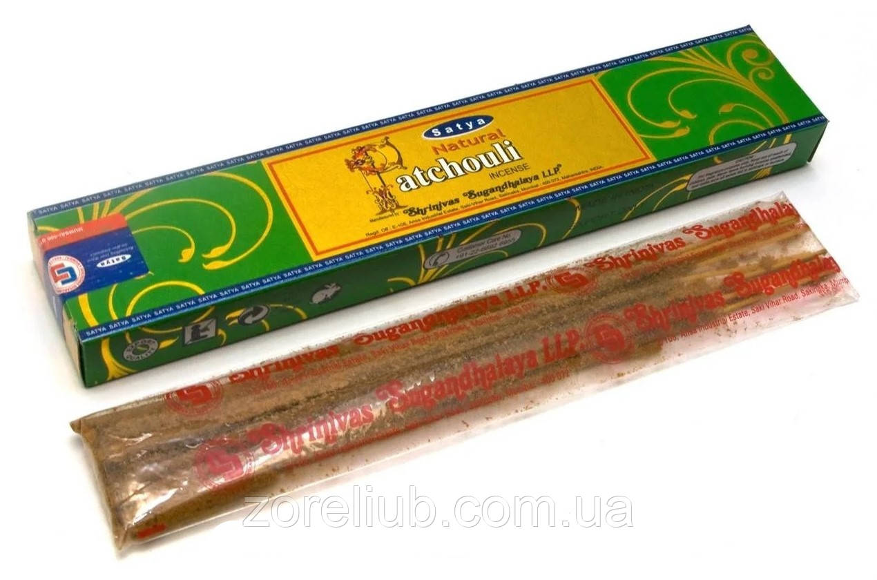 Схвалення Patchouli Natural Satya 15 грамів