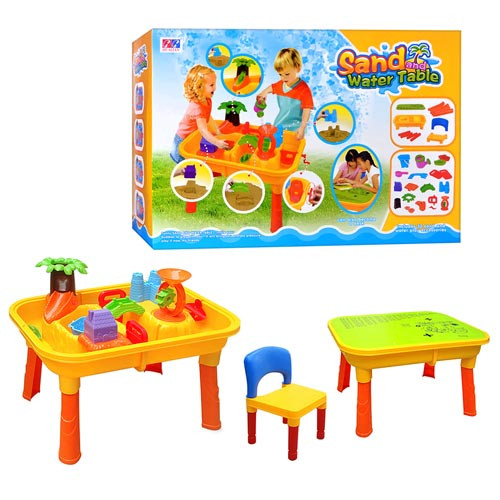 Дитячий ігровий столик пісочниця Bambi M 0832 U/R стілець інструменти лійка **