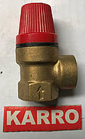 Клапан предохранительный (подрывной) Karro 3 bar 1/2"В х 1/2"В