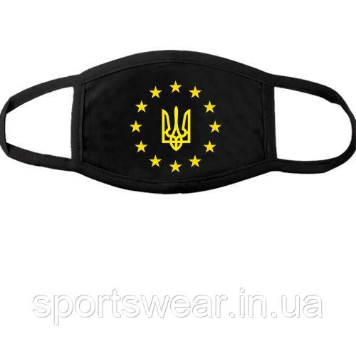 МАСКА З ГЕРБОМ УКРАЇНИ - ЄС