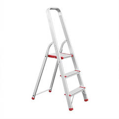 Драбина алюмінієва, 3 ступені, висота до платформи 630 мм INTERTOOL LT-1003