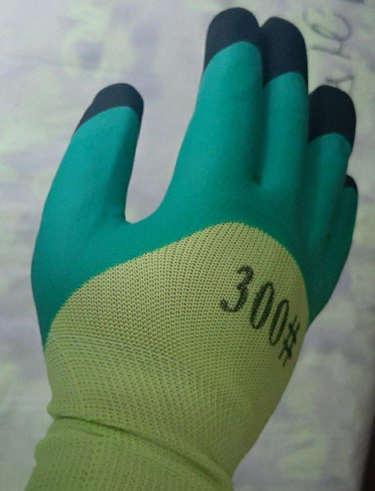 Рукавички робочі прогумовані з ( палець пінка посилений) 300# розмір 10 - фото 1 - id-p1187566103